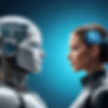 A futuristic concept image symbolizing the future of AI and coding.