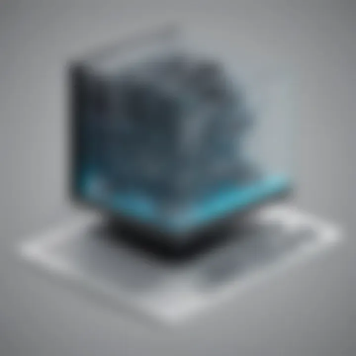 Illustration showcasing intricate data retrieval process