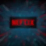 Abstract conceptual representation of loaded Netflix