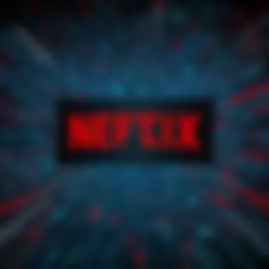 Abstract conceptual representation of loaded Netflix
