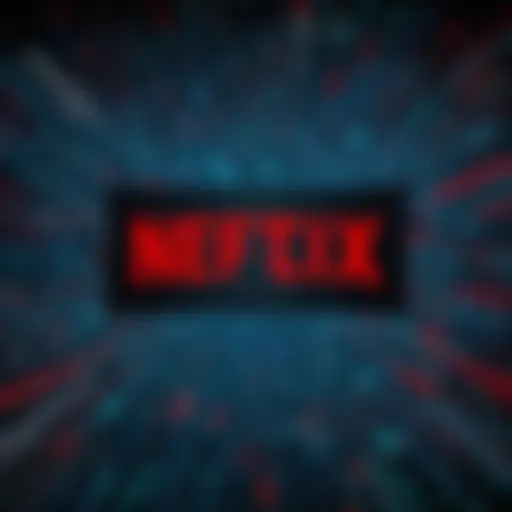 Abstract conceptual representation of loaded Netflix