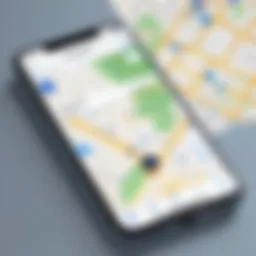Illustration of locating an iPhone using Find My app