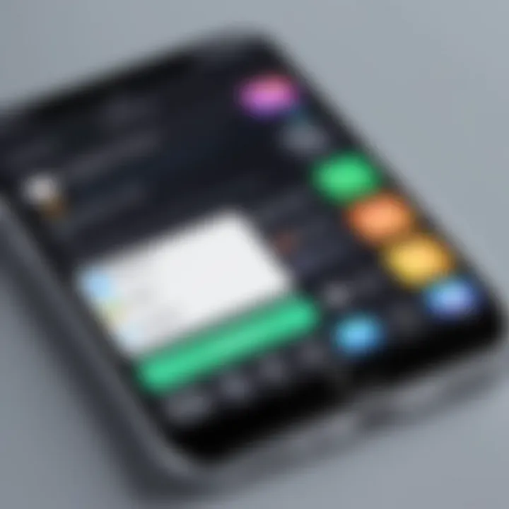 Visual representation of third-party applications for tracking iPhone