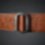 Luxurious Leather Belt with Intricate Stitching