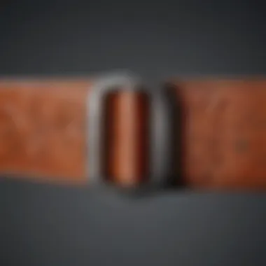 Luxurious Leather Belt with Intricate Stitching