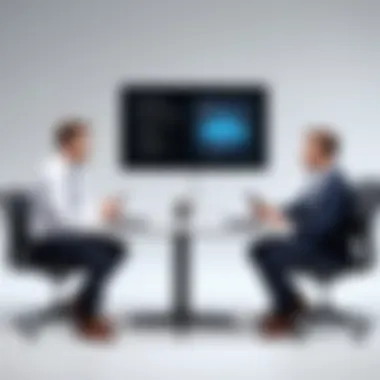 Simulating Real Interview Scenarios A mock interview setting with two professionals