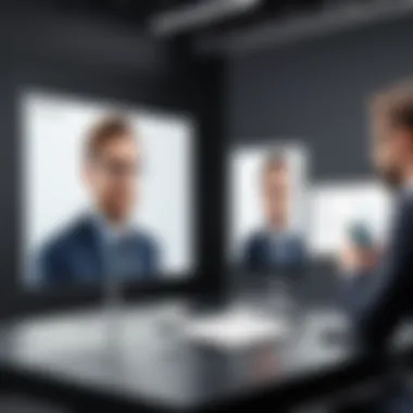 Demonstration of mirroring for a presentation
