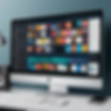 A computer screen showcasing a music library