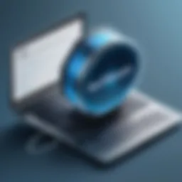 Illustration depicting database version control techniques