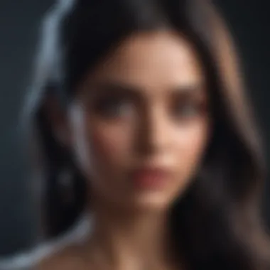 Enigmatic Beauty Mysterious woman in shadows