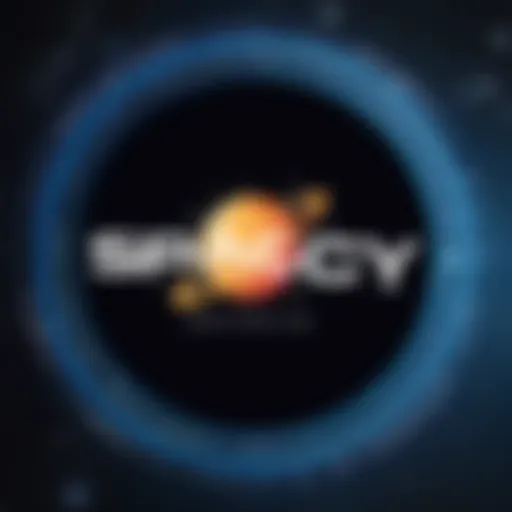 An illustration depicting the SpaCy logo integrated with text data.