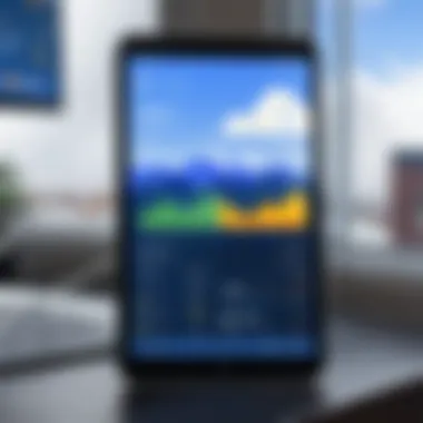 Accessing Real-Time Weather Information User accessing real-time weather information through the Google Weather App