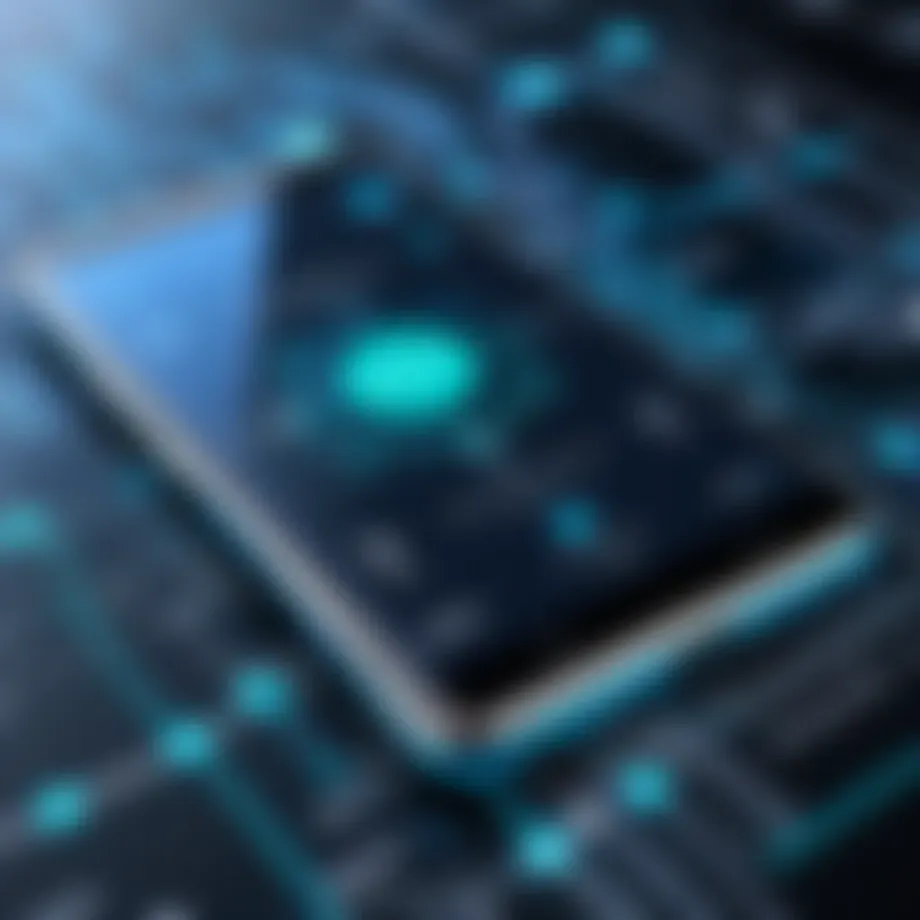 Illustration depicting network configuration process on Android device