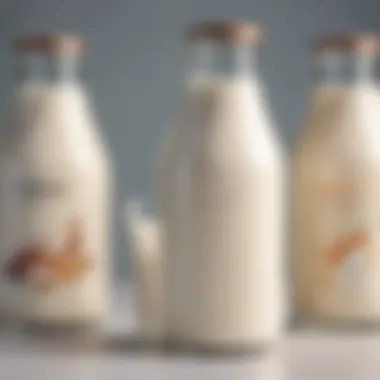 Nutrient-Rich Organic Milk in Glass Bottles