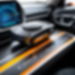 Innovative radar detector on dashboard