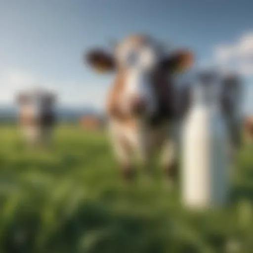 Organic Milk Cows Grazing on Lush Pasture