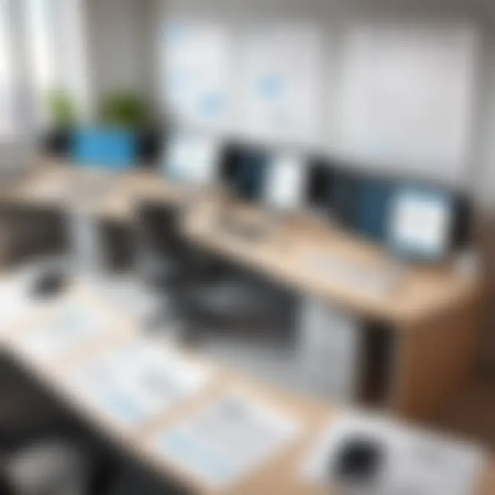 Paperless office environment illustration