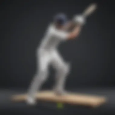 Professional cricket player showcasing lightweight bat performance