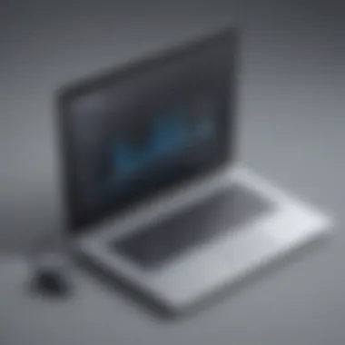 Functional Utility Professional using laptop with serial port
