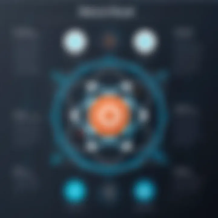 Conceptual graphic illustrating best practices in React testing frameworks