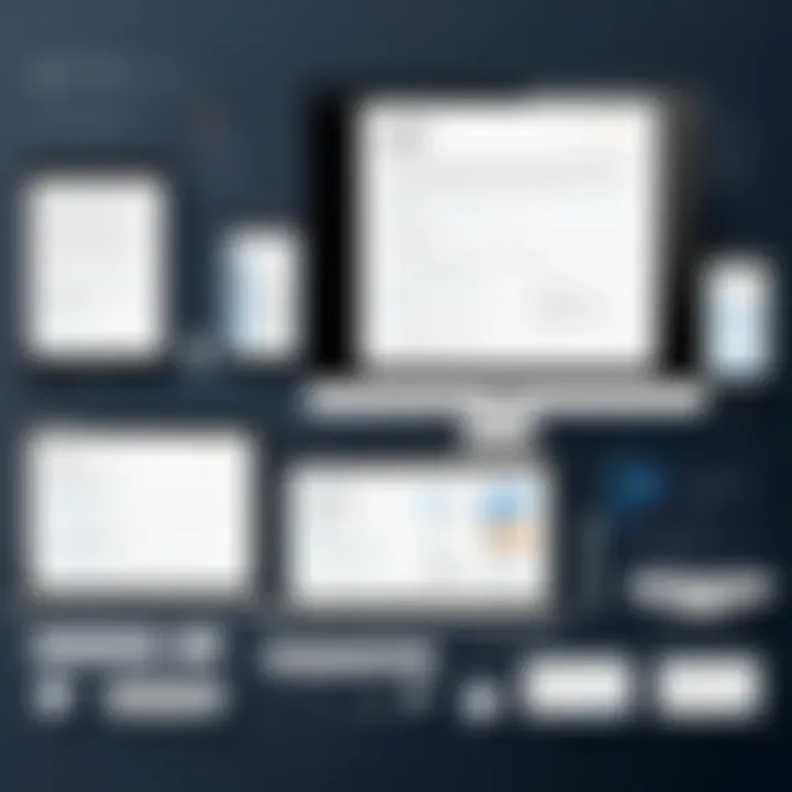 A visual representation of responsive design techniques applied to forms.