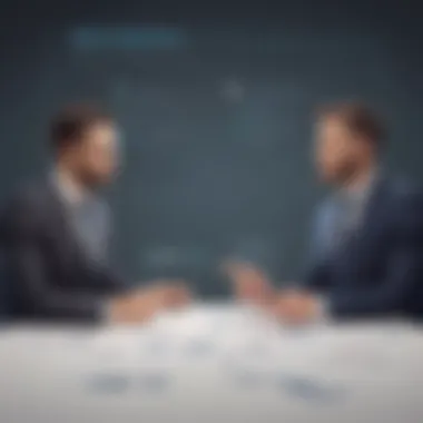 Illustration depicting salary negotiation tactics