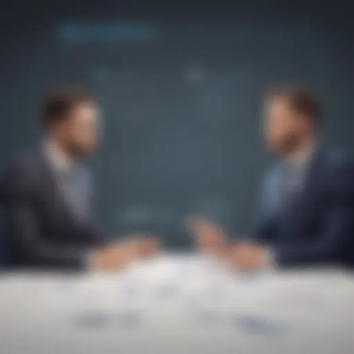 Illustration depicting salary negotiation tactics