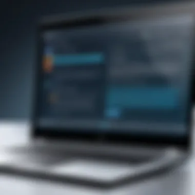 Screen Recording Software Interface Illustration of a laptop screen displaying screen recording software interface