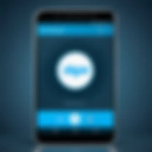 Skype app icon on Android phone screen