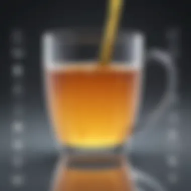 A soothing honey and warm water blend in a clear glass mug