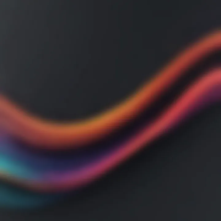 Colorful sound wave visualization for ringtones