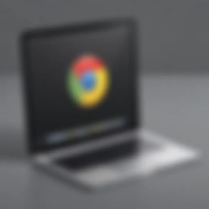 Stylish Macbook with Chrome Browser Interface