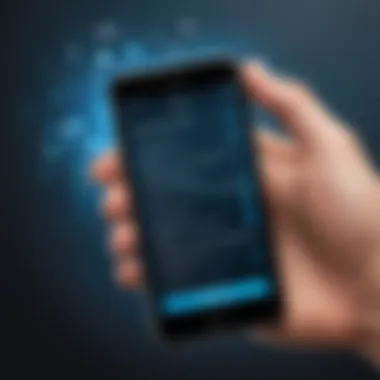 Unveiling the Mobile Data Retrieval Process Mobile phone data retrieval process illustration