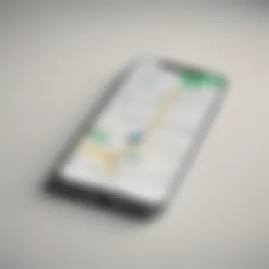 Smartphone with GPS tracking icon