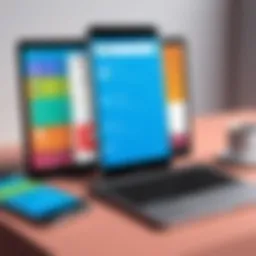 Visual representation of transferring apps between Android devices using built-in features