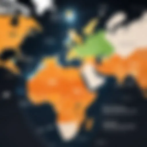 A global map highlighting various AWS Lightsail regions