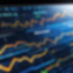 Abstract representation of commodity stock market fluctuations