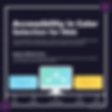 Accessibility in Color Selection: Best Practices for Web Designers Infographic on accessibility considerations for color choices