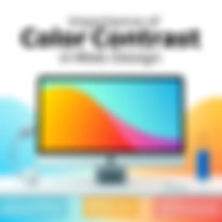 The Importance of Color Contrast in Web Design Visual representation of color contrast in web design