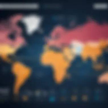 Global Foreign Direct Investment Flows Global map highlighting foreign direct investment flows