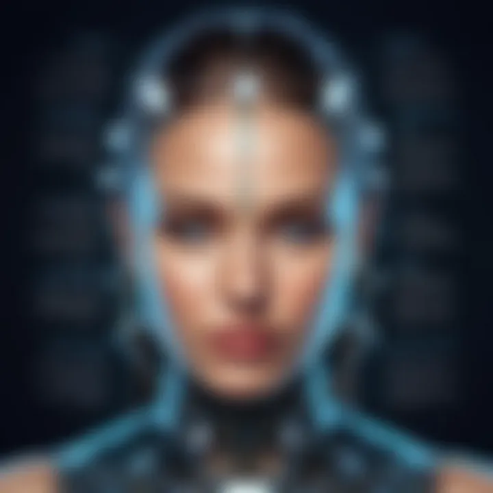An illustration depicting ethical considerations in machine learning, including bias, transparency, and accountability.