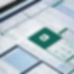 An illustration of the structure of a Microsoft Excel workbook highlighting sheets and cells