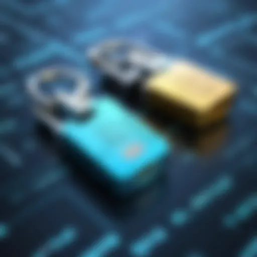 Depiction of SSL encryption keys