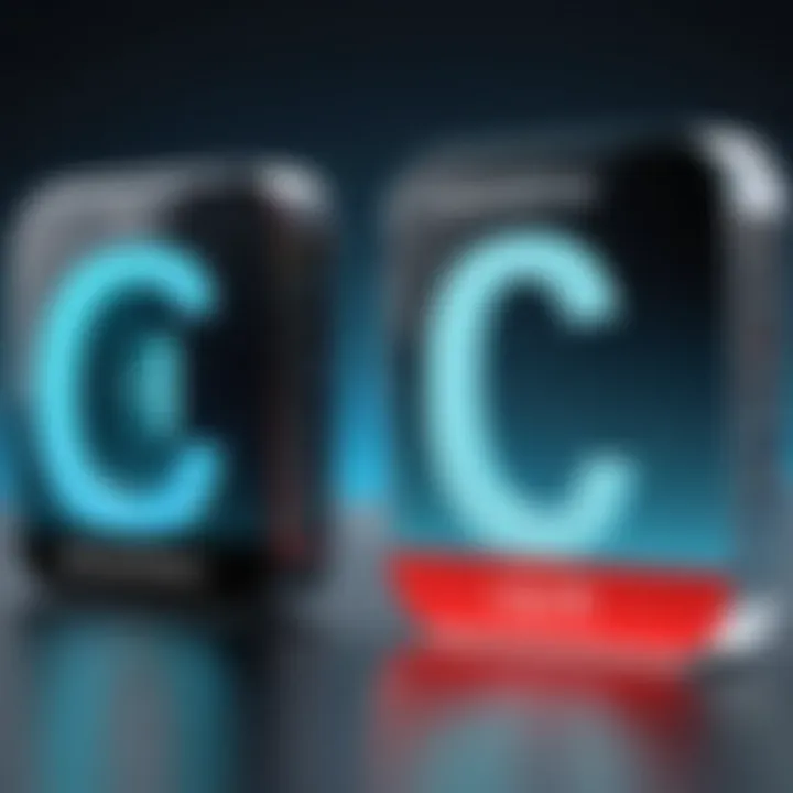 Comparative analysis of 'C' digit with similar constructs.