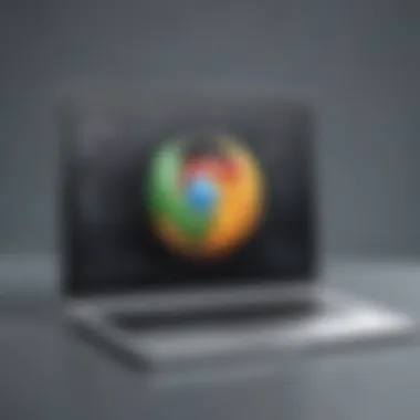 Illustration of a Chrome browser with password protection