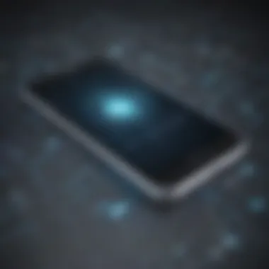 Advanced Encryption Smartphone with coding symbols