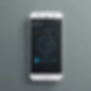 Security Features Digital lock on smartphone screen