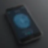 Smartphone with fingerprint icon