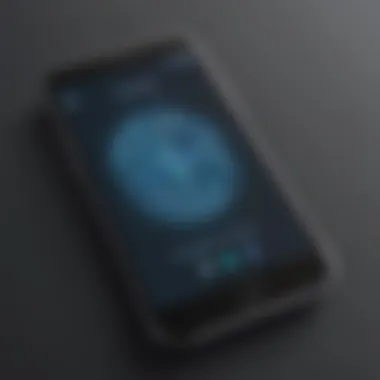 Biometric Authentication Smartphone with fingerprint icon