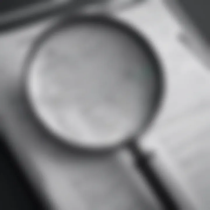 Illustration showcasing a magnifying glass uncovering hidden details of a restricted number